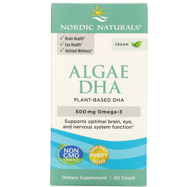 Nordic Naturals, Algas DHA, 500 mg, 60 Cápsulas Softgel